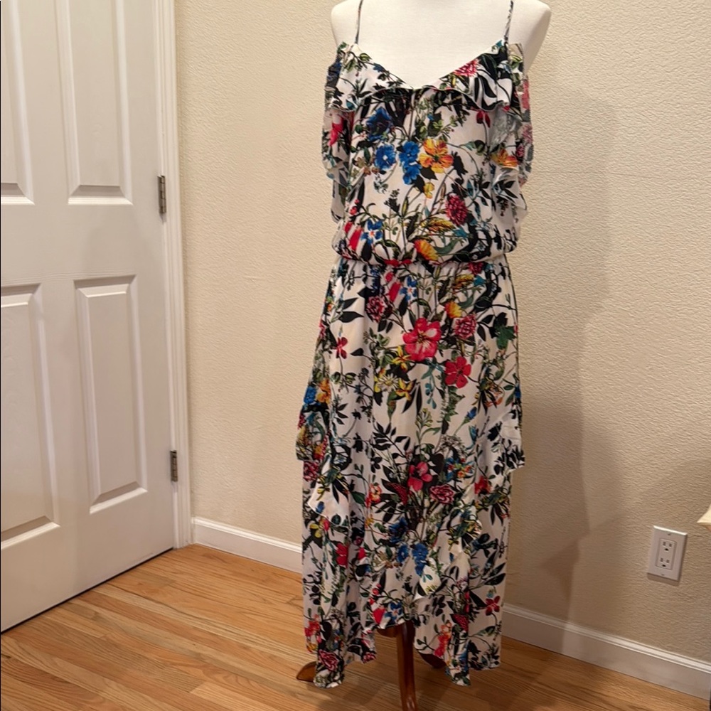 Parker Multicolor Floral High-Low Dress